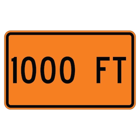 Sign Solutions Usa 18 in Height, 30 in Width, Aluminum, Horizontal Rectangle DUS08WZO3018W16-2aP1